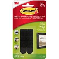 Command Black Medium Picture Hanging Strips - Pack of 4