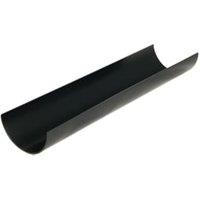 FloPlast 76mm Black MiniFlo Gutter - 2m