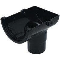FloPlast 76mm Black MiniFlo Gutter Stop End Outlet