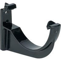 FloPlast 76mm Black MiniFlo Gutter Fascia Bracket - Pack of 2