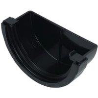 FloPlast 76mm Black MiniFlo Gutter External Stop End