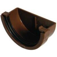 FloPlast 76mm - Brown MiniFlo Gutter External Stop End