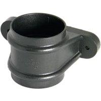 FloPlast 68mm Black Cast Iron Style Round Downpipe Socket