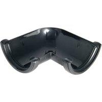FloPlast 112mm Black Cast Iron Style Half Round Gutter Angle - 90