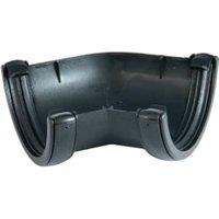 FloPlast 112mm Black Cast Iron Style Half Round Gutter Angle - 135