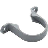 FloPlast WS35G Grey Solvent Weld Waste Pipe Clips 40mm - Pack of 3