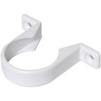 FloPlast WS34W Solvent Weld Waste Pipe Clips - White 32mm Pack of 3