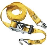 Master Lock Yellow Ratchet Tie Down Strap with J-Hooks - 4.5m x 35mm