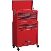 Hilka Heavy Duty 8 Drawer Tool Chest and Cabinet Combination Set - Red