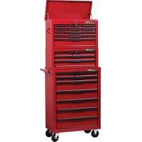 Hilka Heavy Duty 19 Drawer Mobile Combination Unit - Red