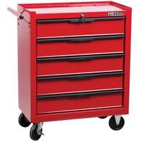 Hilka Heavy Duty 5 Drawer Tool Trolley - Red