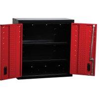 Hilka Garage Storage Locking Wall Hung Unit - Red & Black