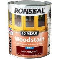 Ronseal 10 Year Woodstain - Deep Mahogany - 750ml