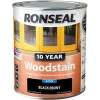Ronseal 10 Year Woodstain - Black Ebony - 750ml