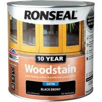 Ronseal 10 Year Woodstain - Black Ebony - 2.5L