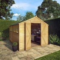 Mercia Double Door Timber Overlap Apex Shed - 10 x 8ft