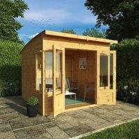 Mercia Contemporary Double Door Curved Roof Summerhouse with Assembly - 8 x 8ft