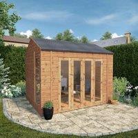 Mercia Vermont Large Summerhouse including Double Bi-Fold Doors - 10 x 8ft