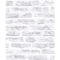 Superfresco Easy Brick White Decorative Wallpaper - 10m