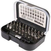 Wickes 31 Piece Screwdriver Bit Set & Case