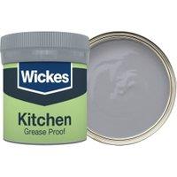 Wickes Kitchen Matt Emulsion Paint Tester Pot - Pewter No.220 - 50ml