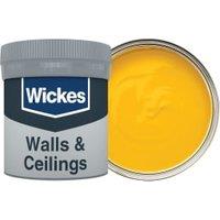 Wickes Vinyl Matt Emulsion Paint Tester Pot - Saffron No.520 - 50ml