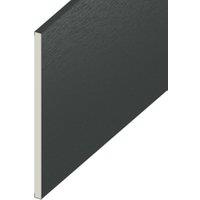Wickes PVCu Anthracite Grey Soffit Reveal Liner - 225mm x 9mm x 3m