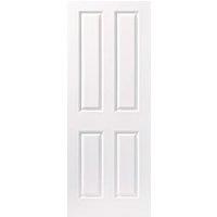 Wickes Traditional White Chester Grained Moulded 4 Panel Internal Door - 1981x762mm