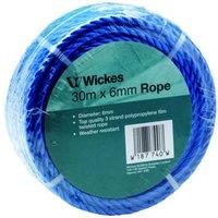 Blue Multi-Purpose Polypropylene Rope - 6mm x 30m