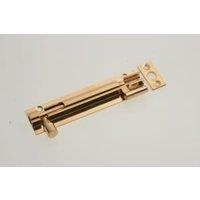 Wickes Brass Necked Barrel Bolt - 100mm