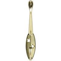 Wickes Polished Brass Hat & Coat Hook - Pack of 2