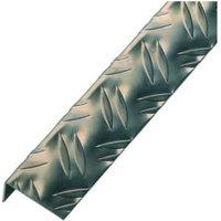 Rothley Multi-Purpose Angle Unequal Sided Check Plate Aluminium 23.5mm x 43.5mm x 1000mm x 1.5mm