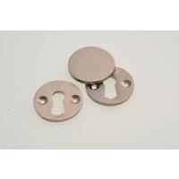Wickes Key Hole Cover & Plate - Nickel - 35mm