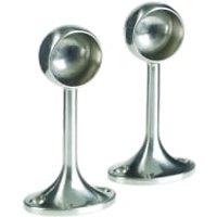 Rothley Brushed Nickel Decorative End Rail Bracket - 25mm - Pack of 2