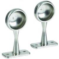 Rothley Brushed Nickel End Rail Bracket - 25mm - Pack of 2