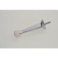 Wickes Solid Chrome Door Stop - 75mm - Pack of 2