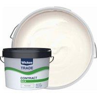 Wickes Trade Contract Silk Emulsion Paint - Pure Cotton - 10L