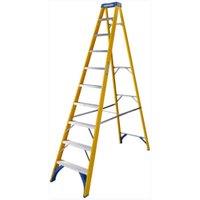 Werner 10 Tread Fibreglass Swingback Stepladder