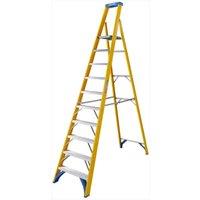 Werner 10 Tread Fibreglass Platform Stepladder