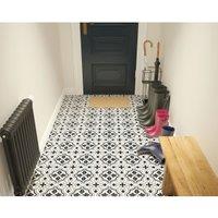 Wickes Melia Charcoal Ceramic Wall & Floor Tile - 200 x 200mm - Patterned