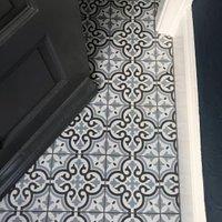 Wickes Melia Blue Ceramic Interior Wall & Floor Tile - 200 X 200mm