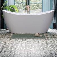 Wickes White And Grey Durable Melia Wall & Floor Tile Ceramic, Size: 200X200mm - Patterned