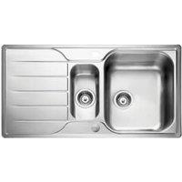 Leisure Albion 1.5 Bowl Reversible Kitchen Sink - Stainless Steel