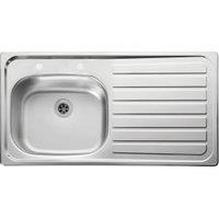 Lexin 1 Bowl Right Hand Drainer Kitchen Sink - Stainless Steel