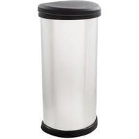 Curver Metal Effect Touch Top Deco Bin - 40L