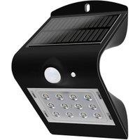 Luceco Solar Guardian PIR Wall Light Black IP65 1.5W 200LM 4000K