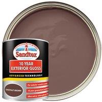 Sandtex 10 Year Exterior Gloss Paint - Chestnut Brown - 750ml