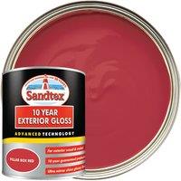 Sandtex 10 Year Exterior Gloss Paint - Pillar Box Red - 750ml