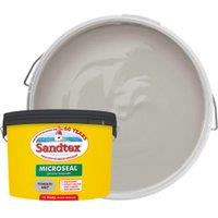 Sandtex Microseal Ultra Smooth Weatherproof Masonry 15 Year Exterior Wall Paint - Plymouth Grey - 10