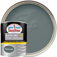 Sandtex Rapid Dry Plus Primer Undercoat Paint - Dark Grey - 750ml